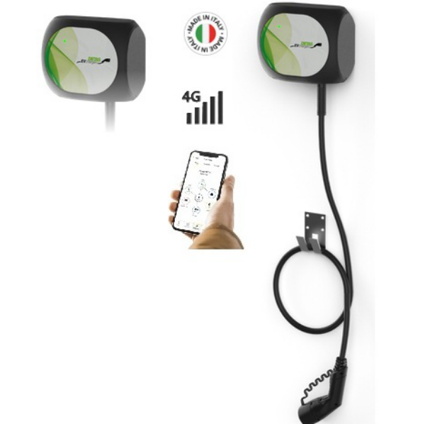 Immagine di Wallbox Prime Combo T2C 1PH 4G/S 230Vac 7,4KW 32A con cavo T2