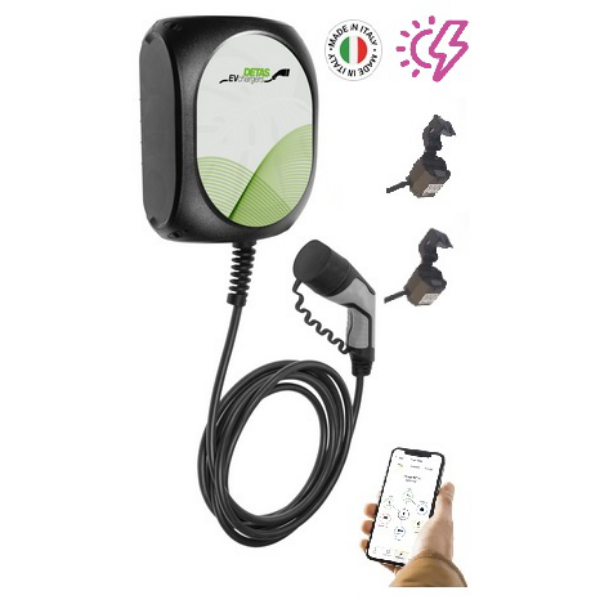 Immagine di Wallbox Prime PV T2C 1PH 4G/S 230Vac 7,4KW 32A cavo T2 per PV